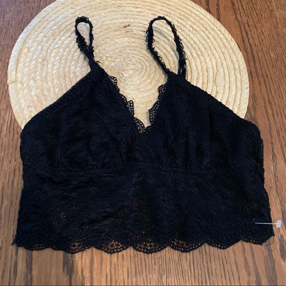 Flora By Nikrooz Black Lace Bralette Size Large